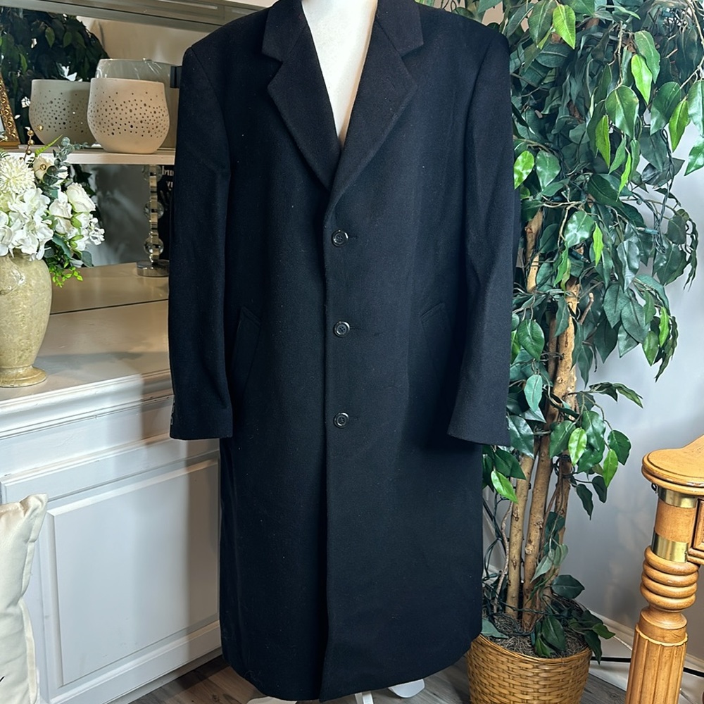 EUC Men’s Silver Cloud Italian/Bulgarian Cashmere Blend Long Casual Overcoat,46L - Picture 3 of 16